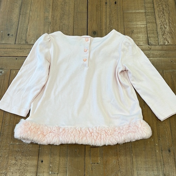 Janie and jack pink faux fur trim tee - Picture 6 of 6